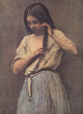 Jean Baptiste Camille  Corot Jeune fille a sa toilette (mk11) china oil painting image